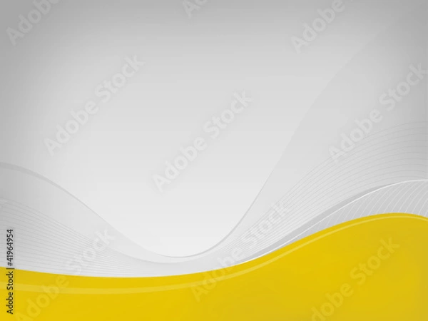 Fototapeta Light gray background Dizzy-HF, yellow wave
