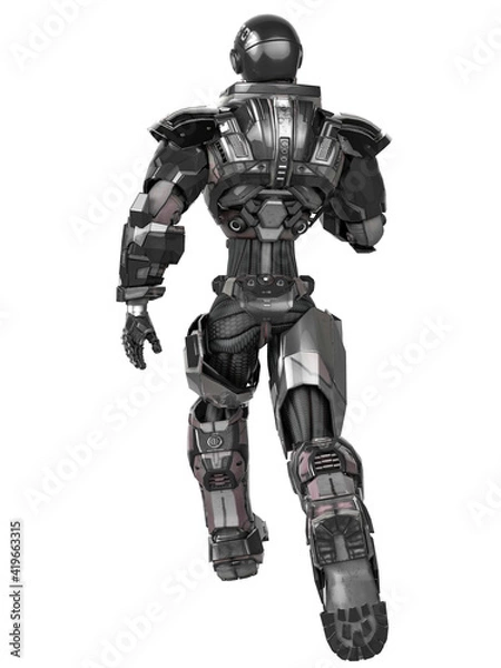 Fototapeta knight vision running back view