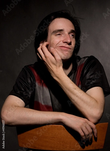 Obraz Man scratchs his face