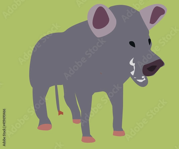 Obraz a wild boar stands in the forest