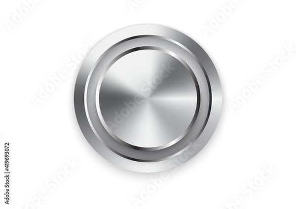 Fototapeta Iron button for vector design