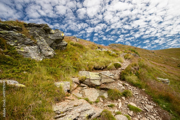 Obraz mountain landscape with sky and clouds