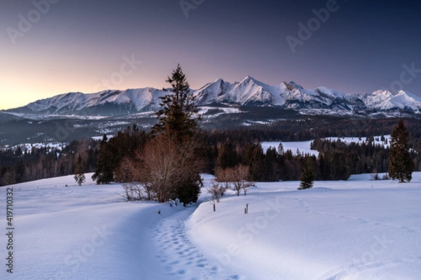 Obraz winter landscape in the mountains