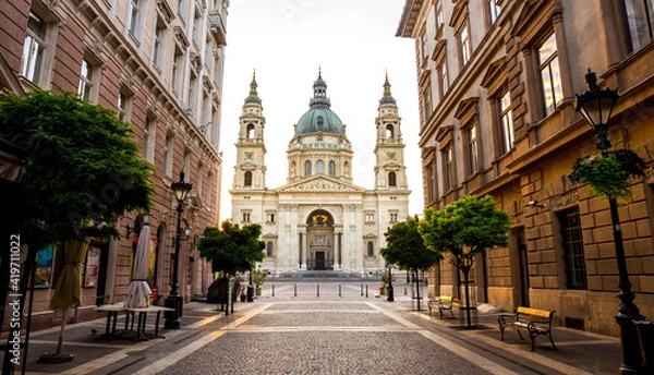 Obraz St. Stephen's Basilica in Budapest, Hungary
