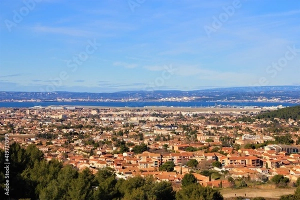 Obraz Marignane aéroport et étang