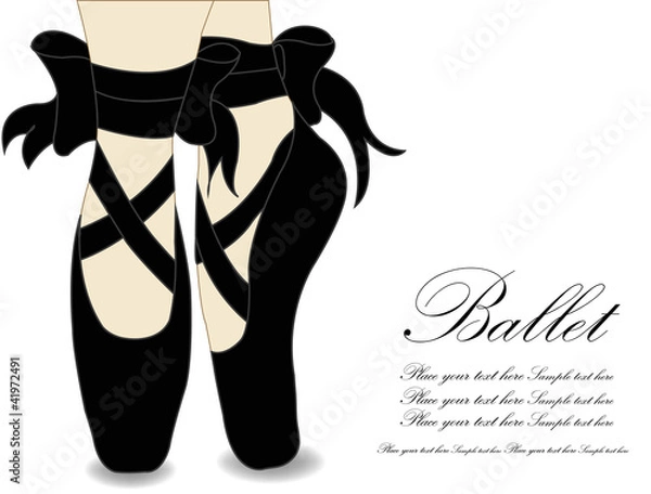Obraz Ballet shoes, Vector illustration