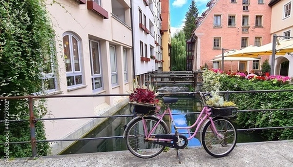 Fototapeta Bicycle in Ulm in Germany