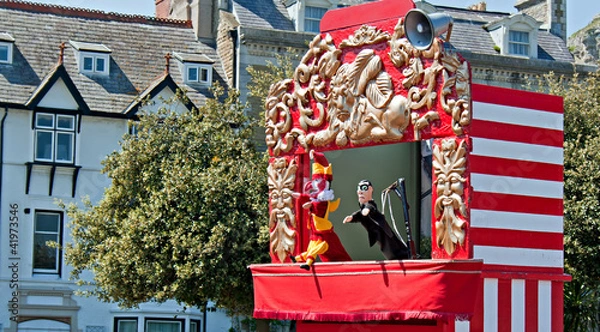 Fototapeta Traditional Punch and Judy show, at British seaside resort