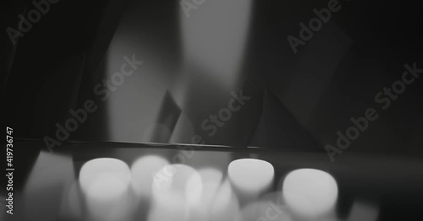 Fototapeta creative background glossy dark background 3d-illustration