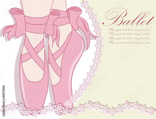 Obraz Ballet shoes, Vector illustration