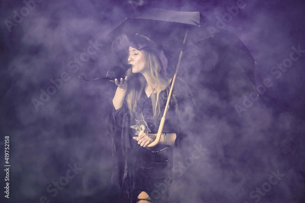 Fototapeta Witch and her Rat