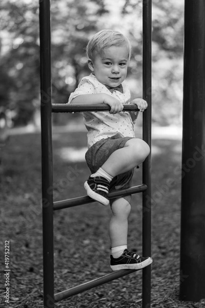 Fototapeta Climbing Toddler