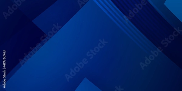 Fototapeta Vector Abstract, science, futuristic, energy technology concept. Digital image of light rays, stripes lines with blue light, speed and motion blur over dark blue background 