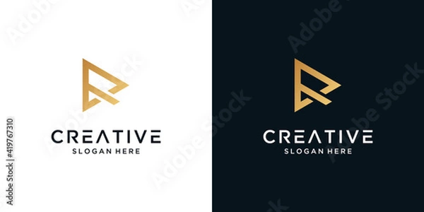 Fototapeta Abstract letter R logo design template