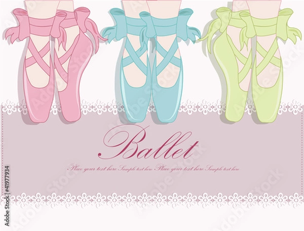Obraz Ballet shoes, Vector illustration