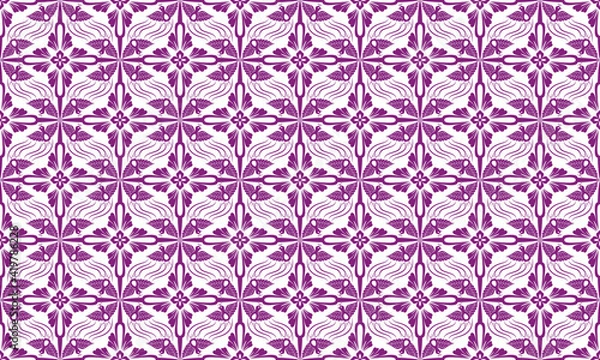 Fototapeta 和柄　鳥襷模様　シームレスパターン