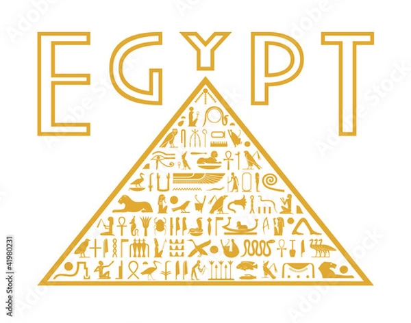 Obraz Piramida hieroglifów