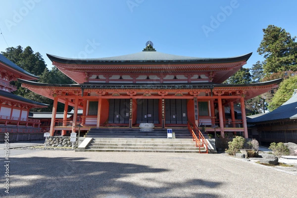 Obraz 秋の比叡山延暦寺　阿弥陀堂　滋賀県大津市