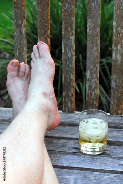 Obraz feet up with scotch