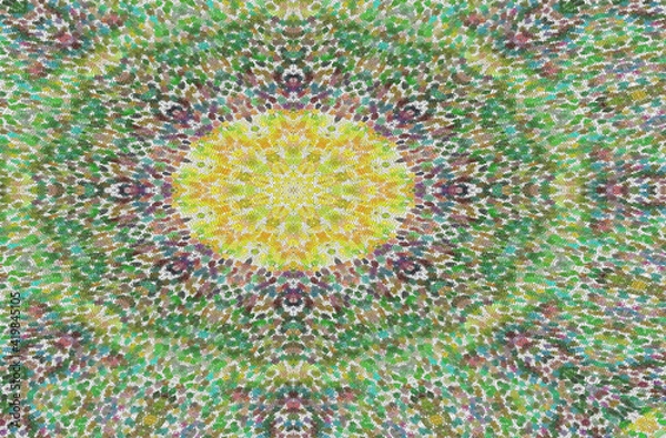 Obraz モザイク技法による抽象的グラフィックデザイン