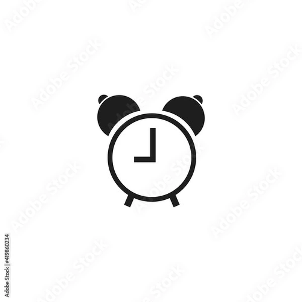 Obraz Alarm icon vector. Simple clock sign