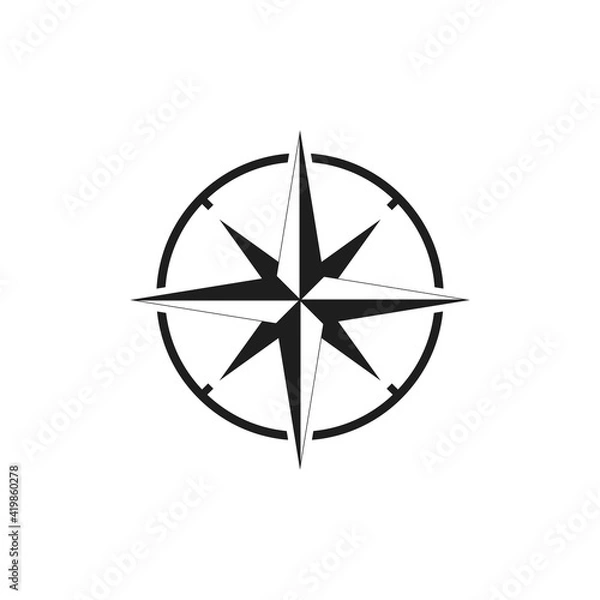 Obraz Compass icon vector. Simple navigation sign