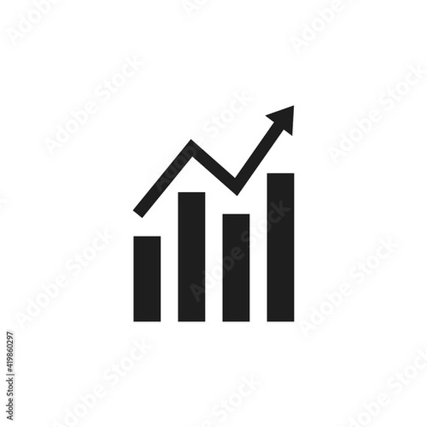 Obraz Graphic icon vector. Simple growth sign