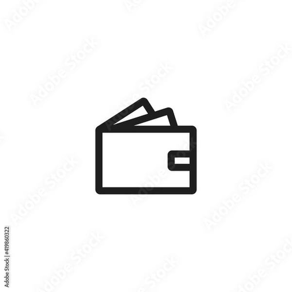 Obraz Wallet icon vector. Simple purse sign
