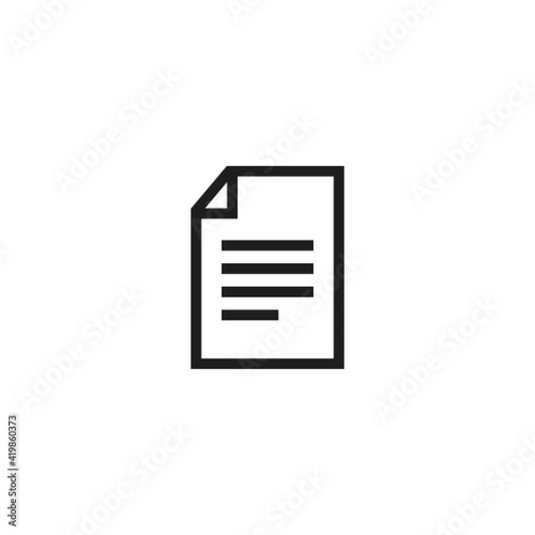 Obraz Pdf file icon vector. Simple document sign