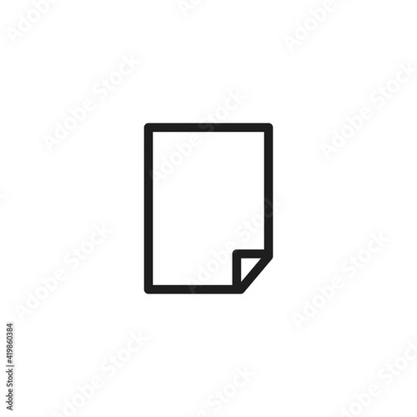 Obraz Paper icon vector. Simple document sign