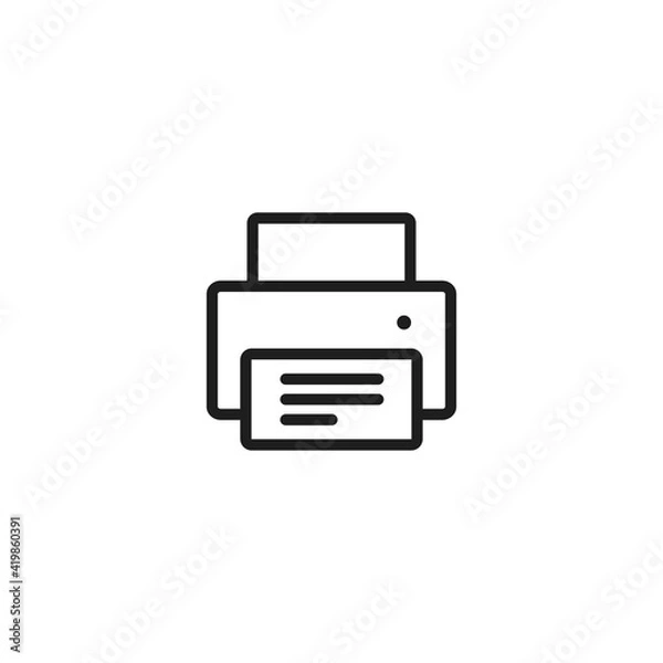 Obraz Printer icon vector. Simple fax sign