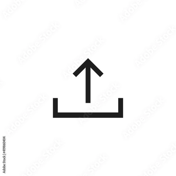Obraz Upload icon vector. Simple upload sign