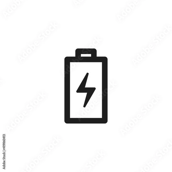 Obraz Battery icon vector. Simple power sign
