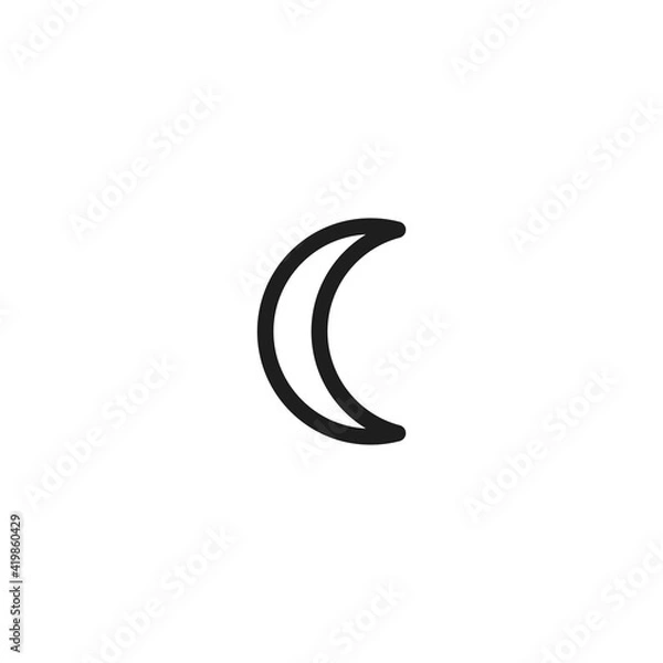 Obraz Moon icon vector. Simple weather sign