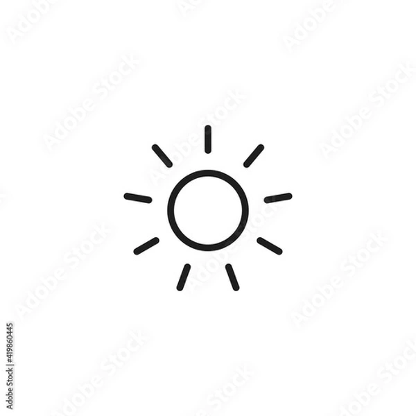 Obraz Sun icon vector. Simple brightness sign