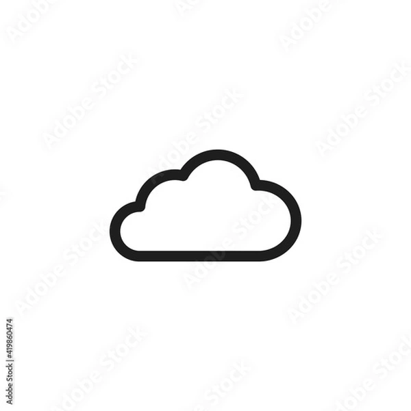 Obraz Cloud icon vector. Simple weather sign