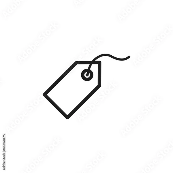 Obraz Tag icon vector. Simple price tag sign