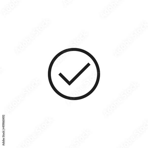 Obraz Check icon vector. Simple done sign