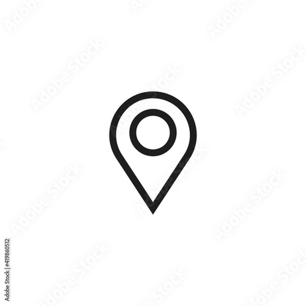 Obraz Location icon vector. Simple pin sign