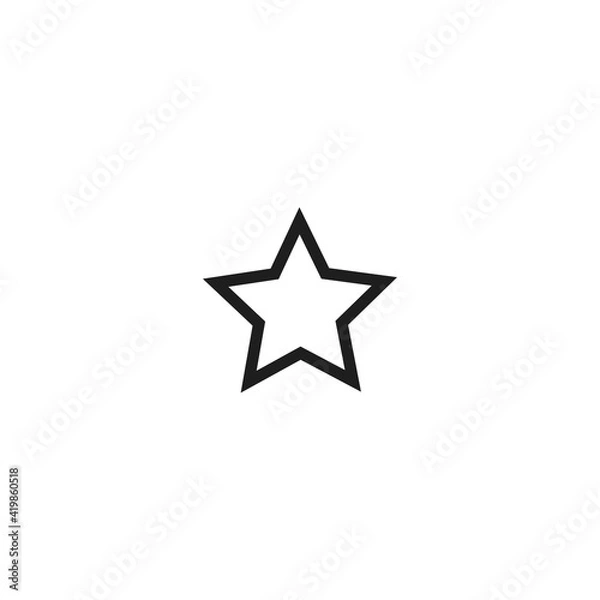 Obraz Star icon vector. Simple favorite sign