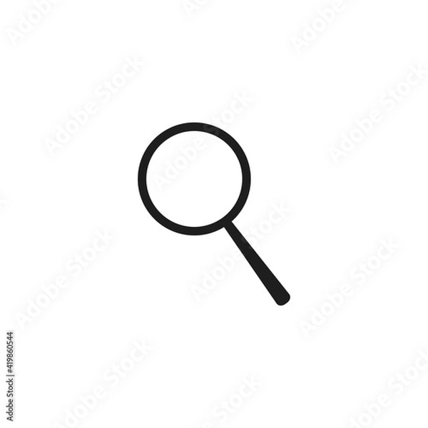Obraz Search icon vector. Simple loupe sign