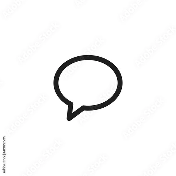 Obraz Speech bubble icon vector. Simple bubble sign