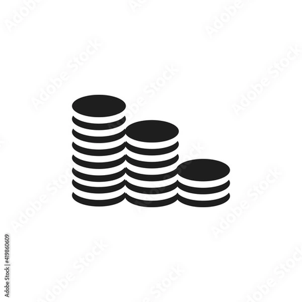 Obraz Coins icon vector. Simple money sign
