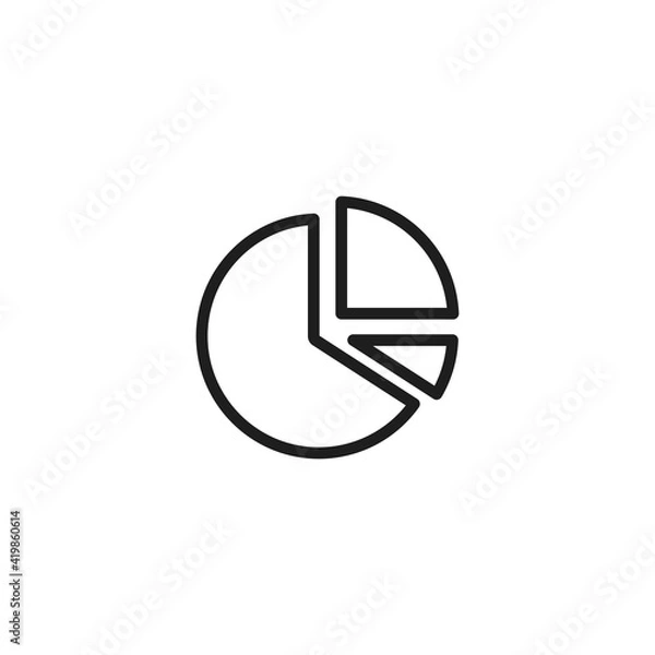 Obraz Chart icon vector. Simple diagram sign