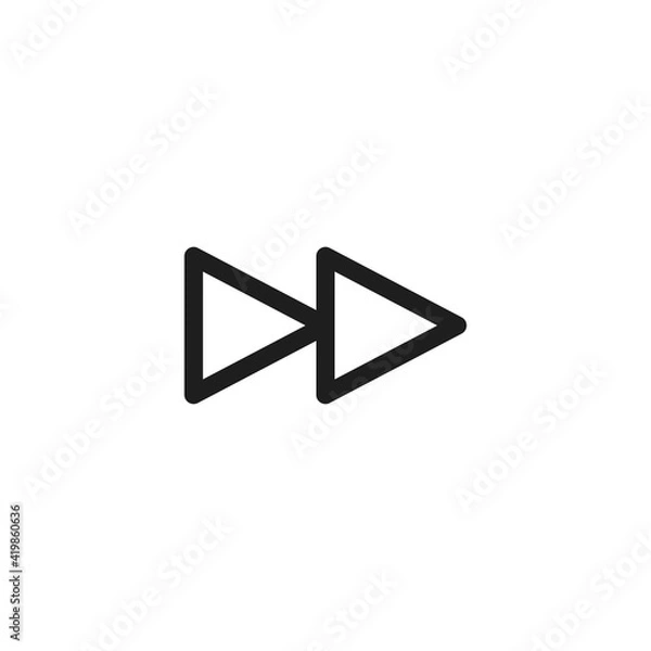 Obraz Play skip icon vector. Simple play sign