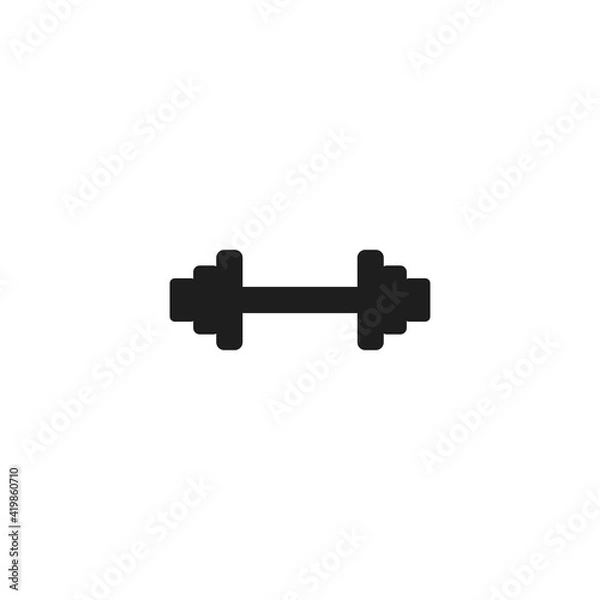 Obraz Dumbbell icon vector. Simple gym sign