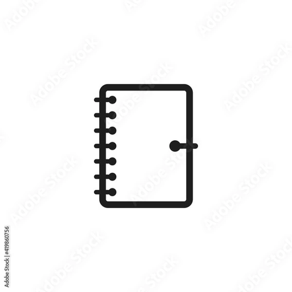 Obraz Notebook icon vector. Simple sign