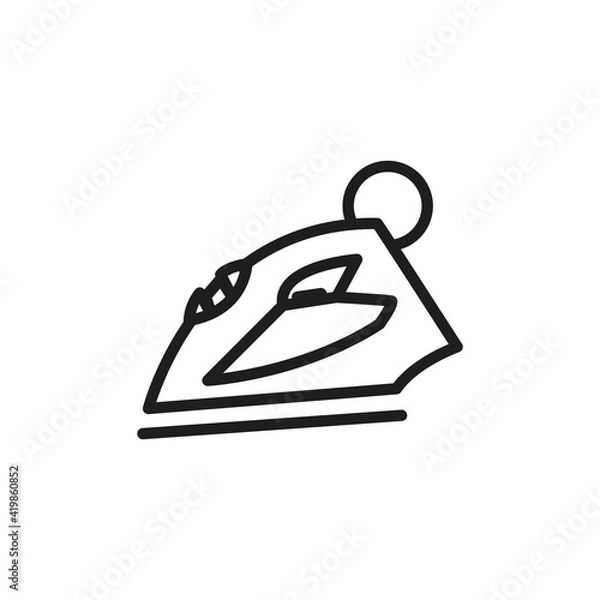 Obraz Iron icon vector. Simple steam sign