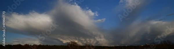 Obraz Mammatus Clouds over Berlin and Brandenburg on March 11, 2021, Germany
