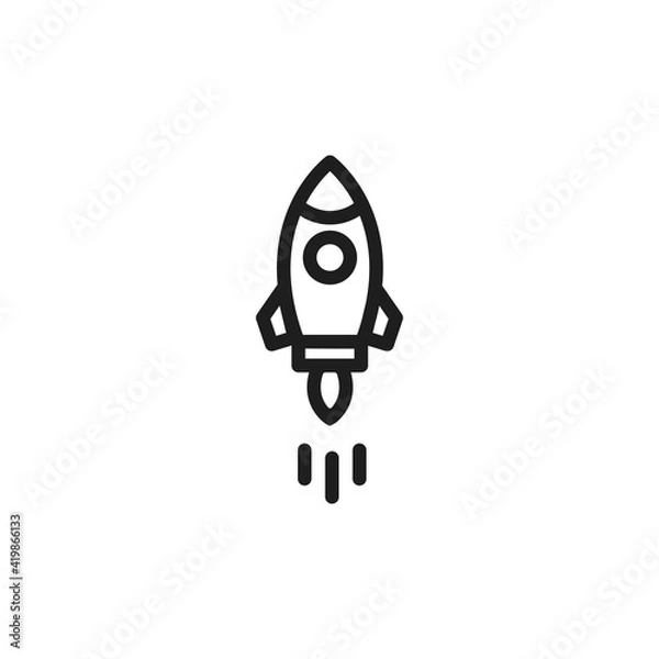 Obraz Rocket icon vector. Simple start up sign